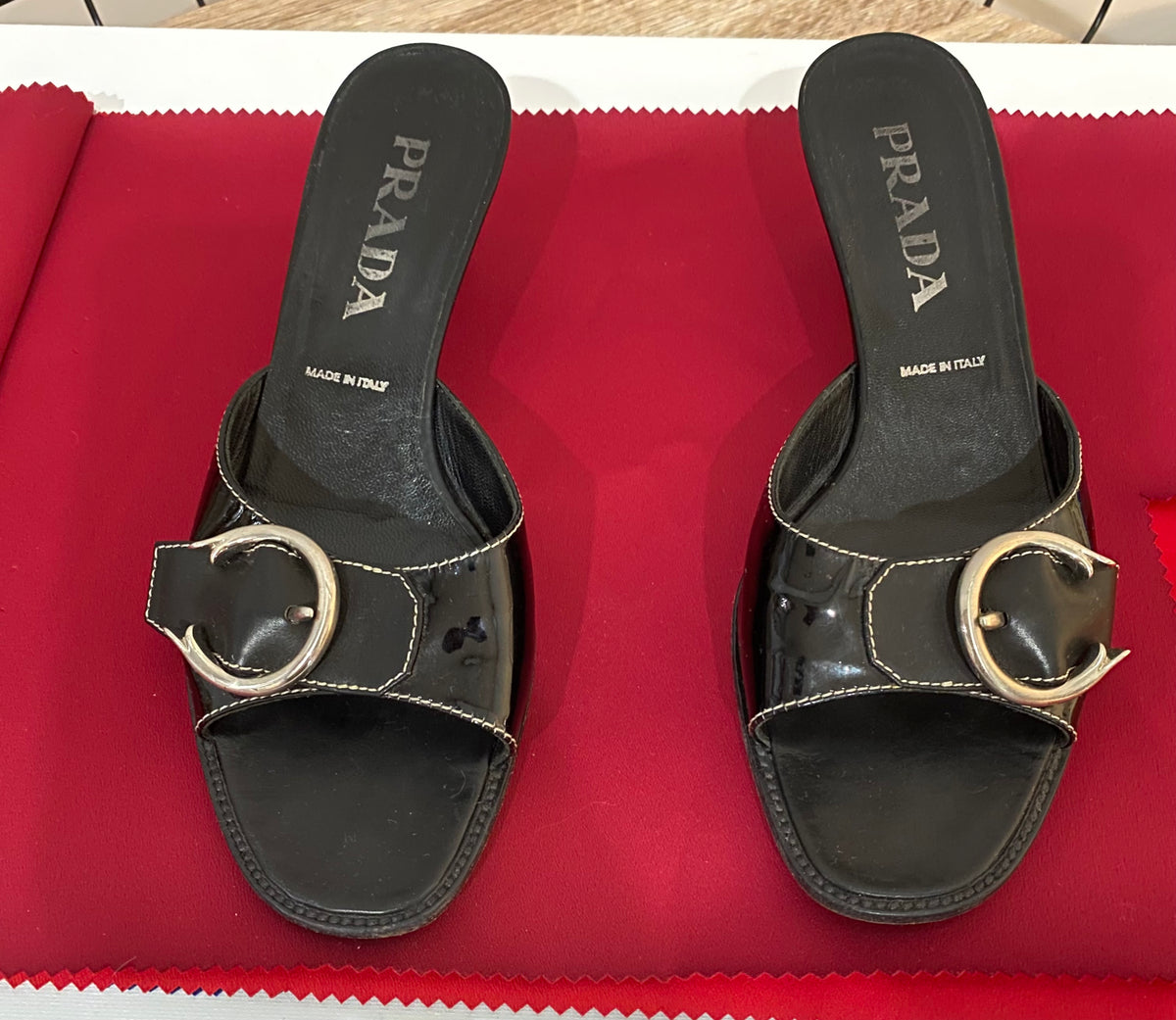 Vintage Prada Patent Leather Slides – For the Ages