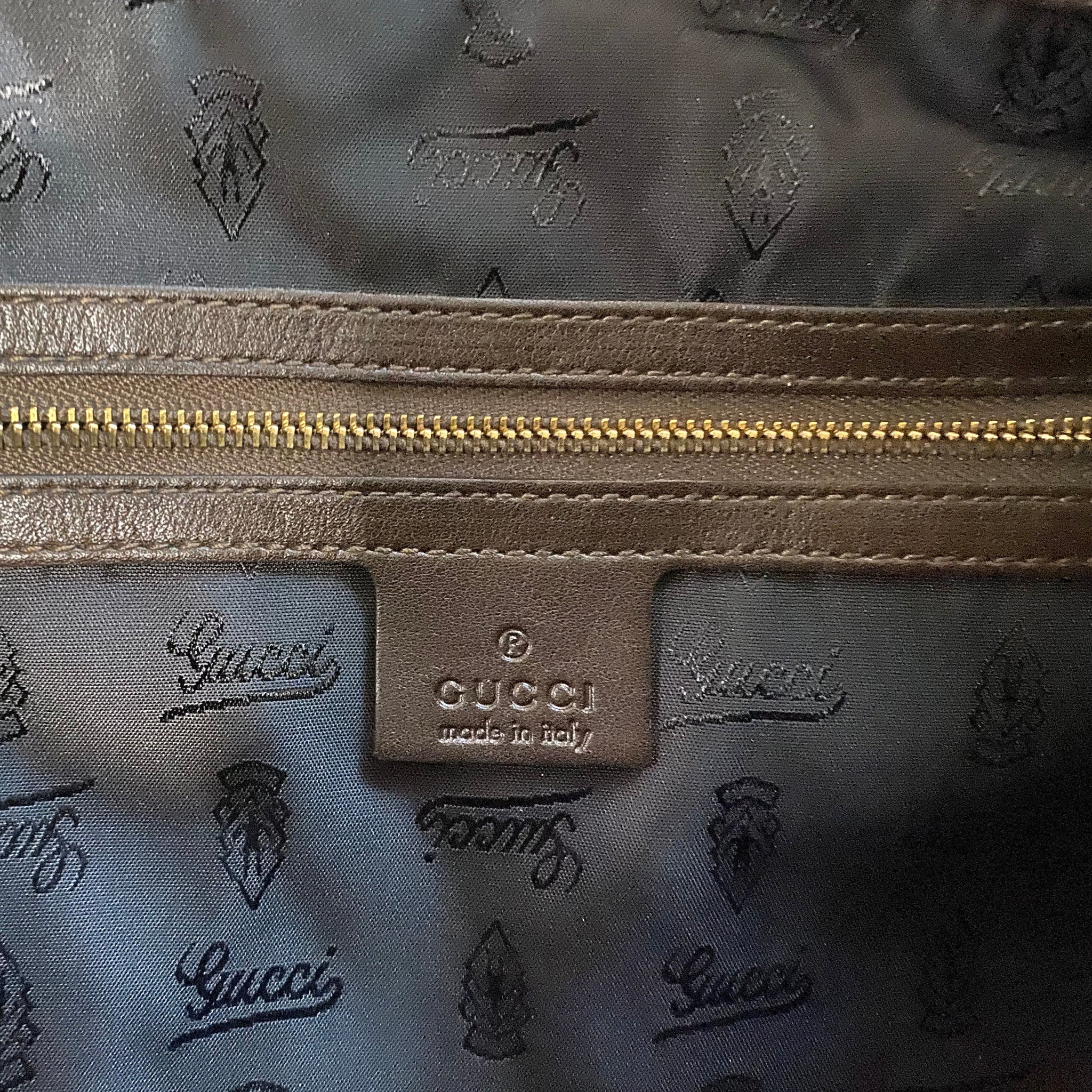 Vintage 00's Gucci Hysteria Suede Brown/Grey Tote Bag – For the Ages