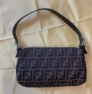 Vintage 00's Fendi Zucca Logo Baguette Bag