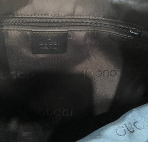 Vintage 00's Gucci Jackie Monogram Canvas Black Hobo Bag