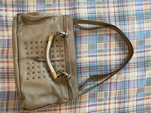 Vintage 00's Chloé Saskia Grey Leather Studded Tote