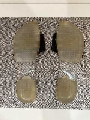 Vintage Chanel Flat Lucite Sport Slides