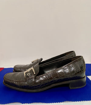 Vintage Prada Crocodile Loafers