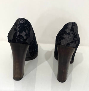 Early 00's Tom Ford Gucci Lace/Silk Platform Heels