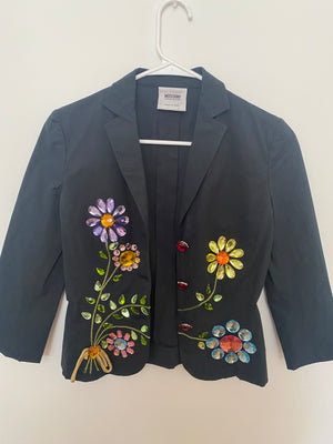 Vintage 00’s Moschino Cheap And Chic Gem Embellished Cropped Blazer