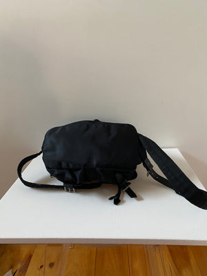 Vintage Black Prada Nylon Tessuto Drawstring Backpack