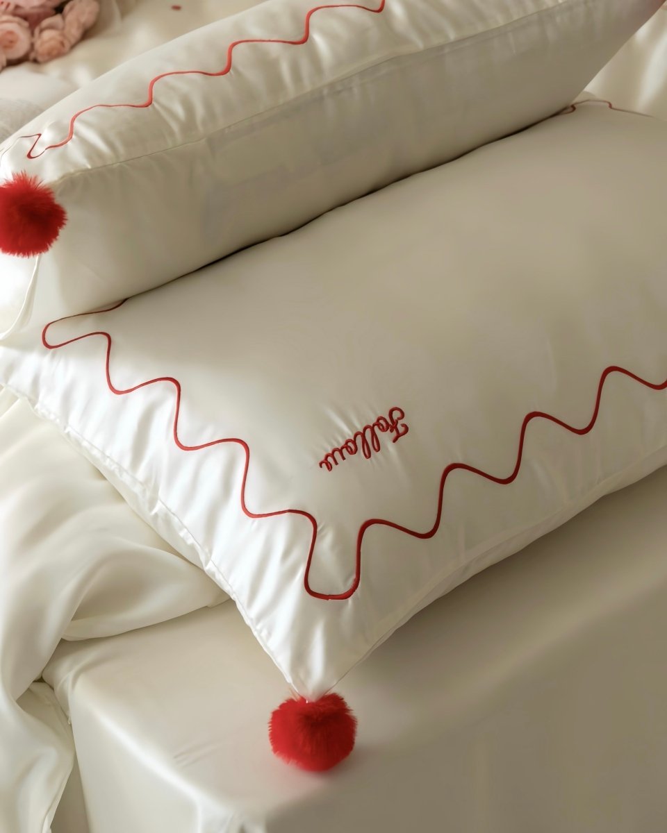 Retro Polka Dot Tencel Lyocell Queen Size Duvet Cover Set