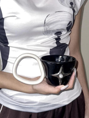 Handmade Ceramic Star Coffee Mug