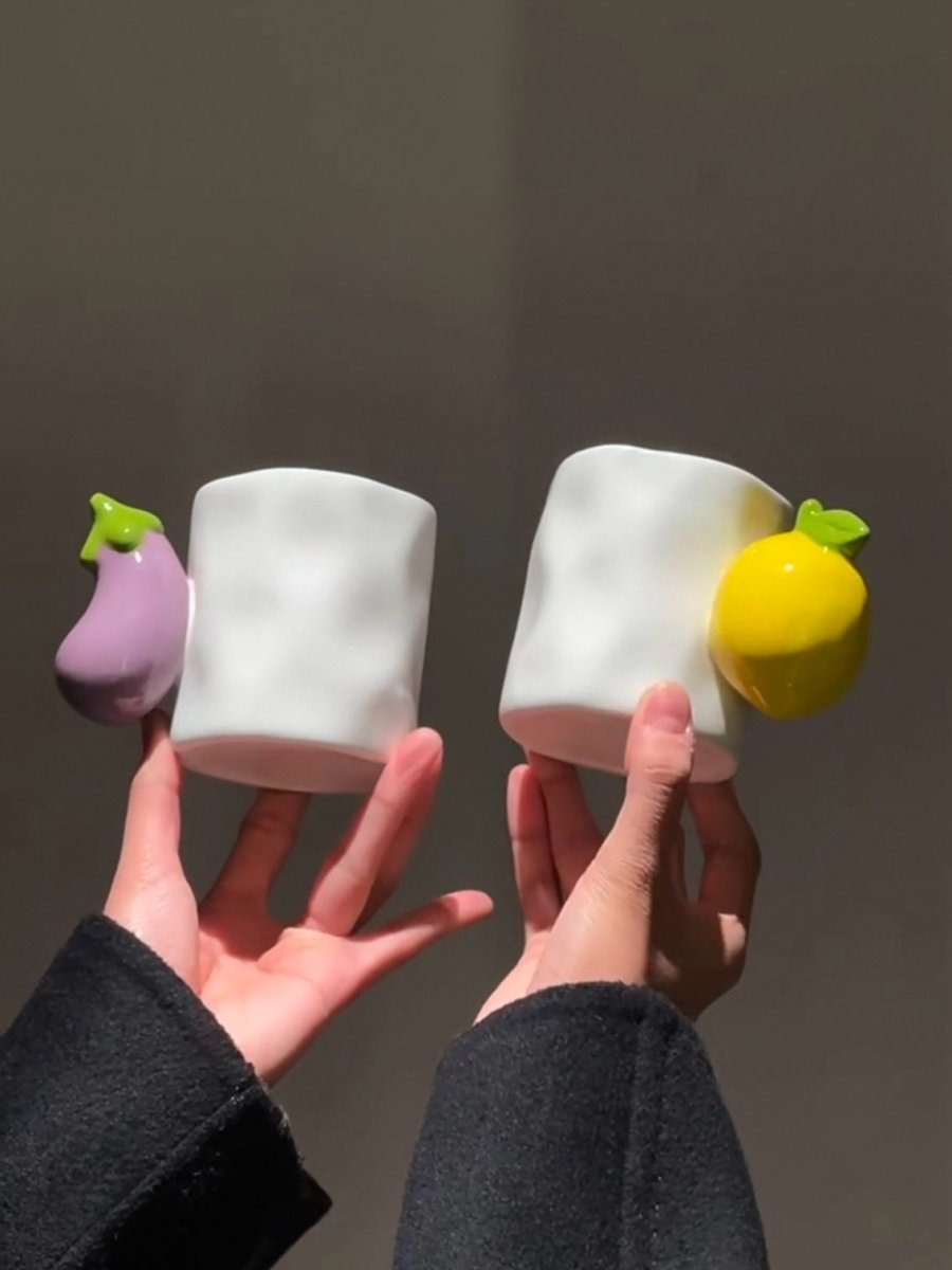 Ceramic Fruit Coffee Mug, Whimsical Espresso Cups