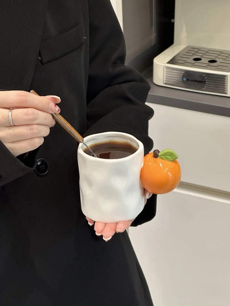 Ceramic Fruit Coffee Mug, Whimsical Espresso Cups