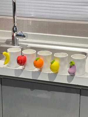 Ceramic Fruit Coffee Mug, Whimsical Espresso Cups