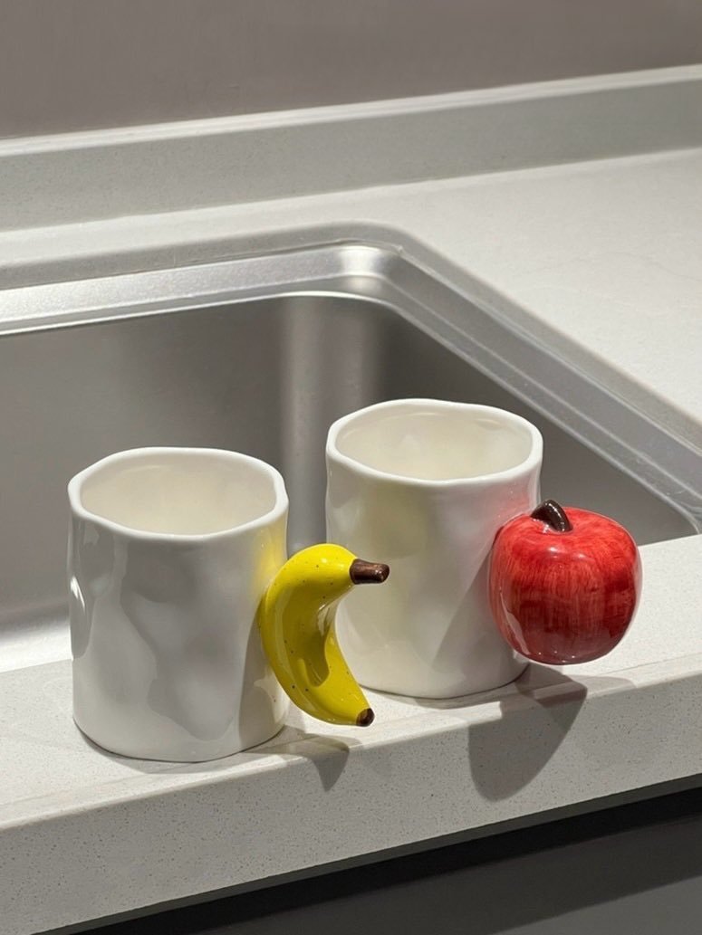 Ceramic Fruit Coffee Mug, Whimsical Espresso Cups