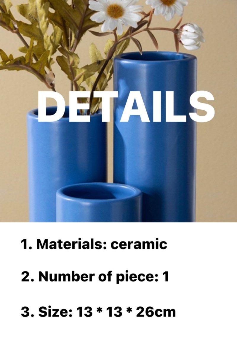 Memphis Triple Stem Ceramic Vase