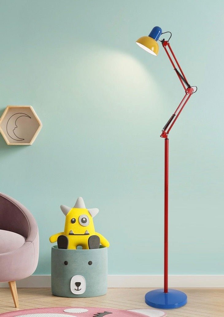 Tall Retro Memphis Metal Floor Lamp