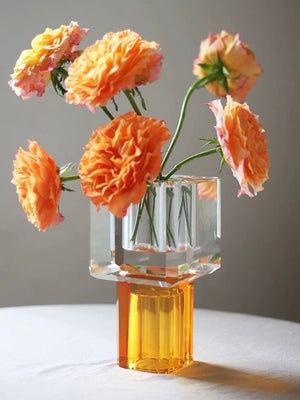 Modern Crystal Block Vase