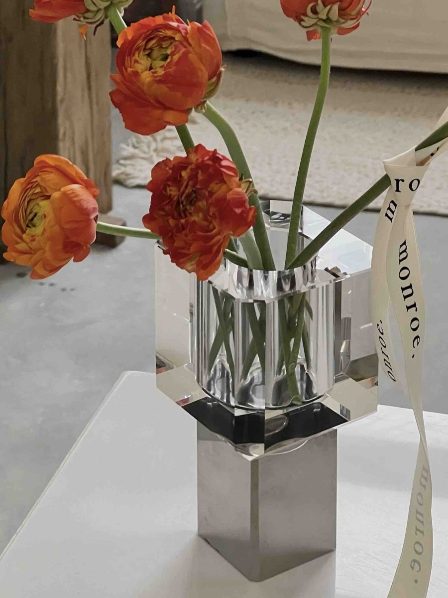 Modern Crystal Block Vase