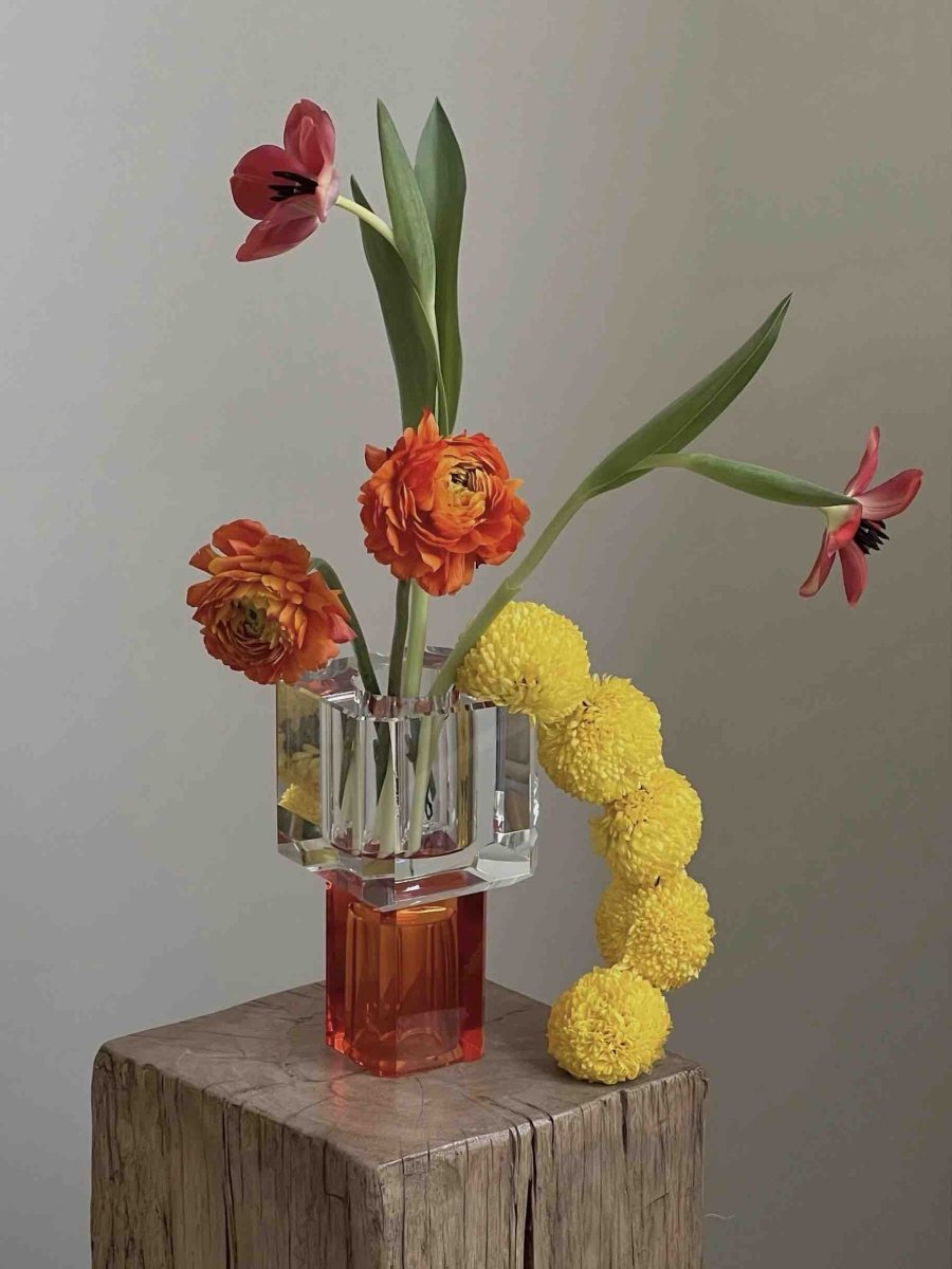 Modern Crystal Block Vase