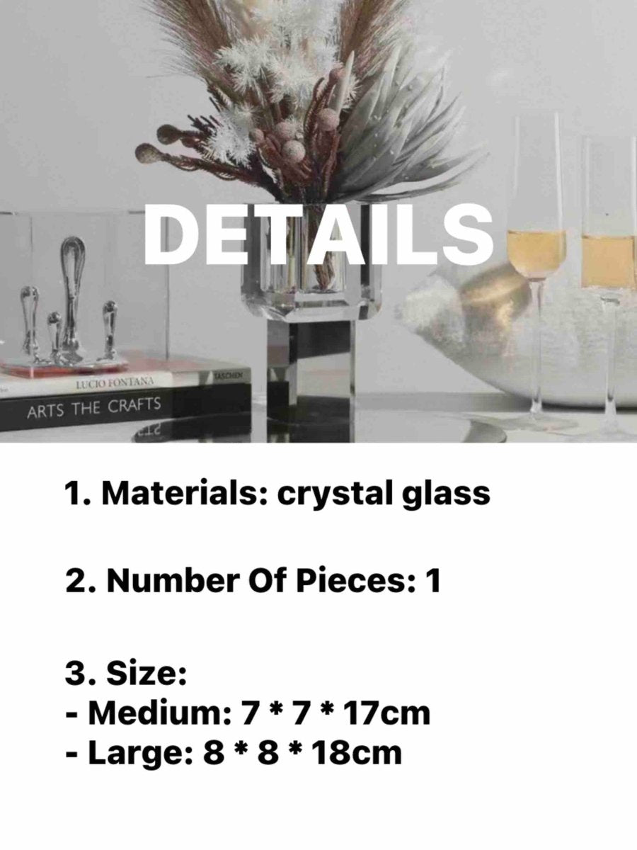 Modern Crystal Block Vase