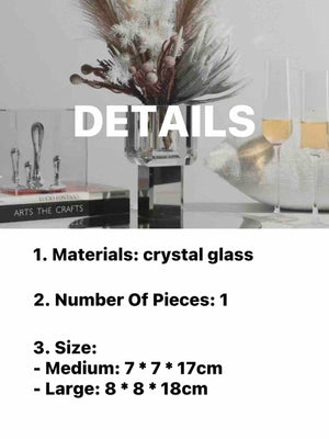 Modern Crystal Block Vase