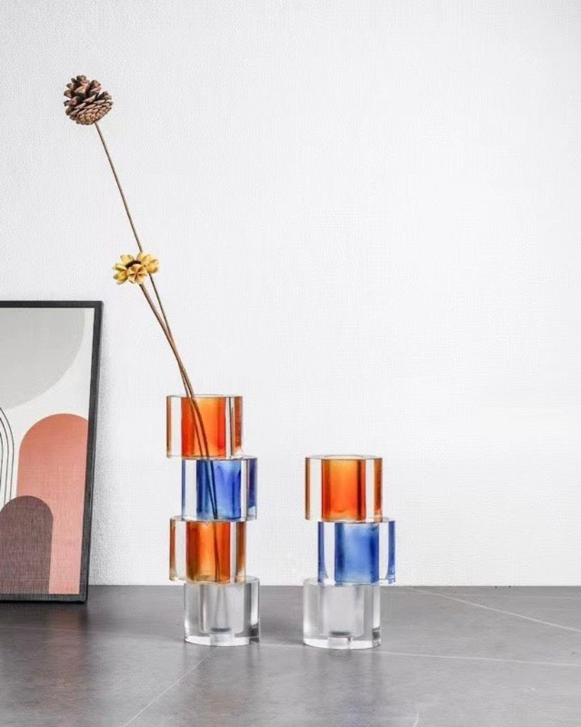 Modern Crystal Nugget Vase