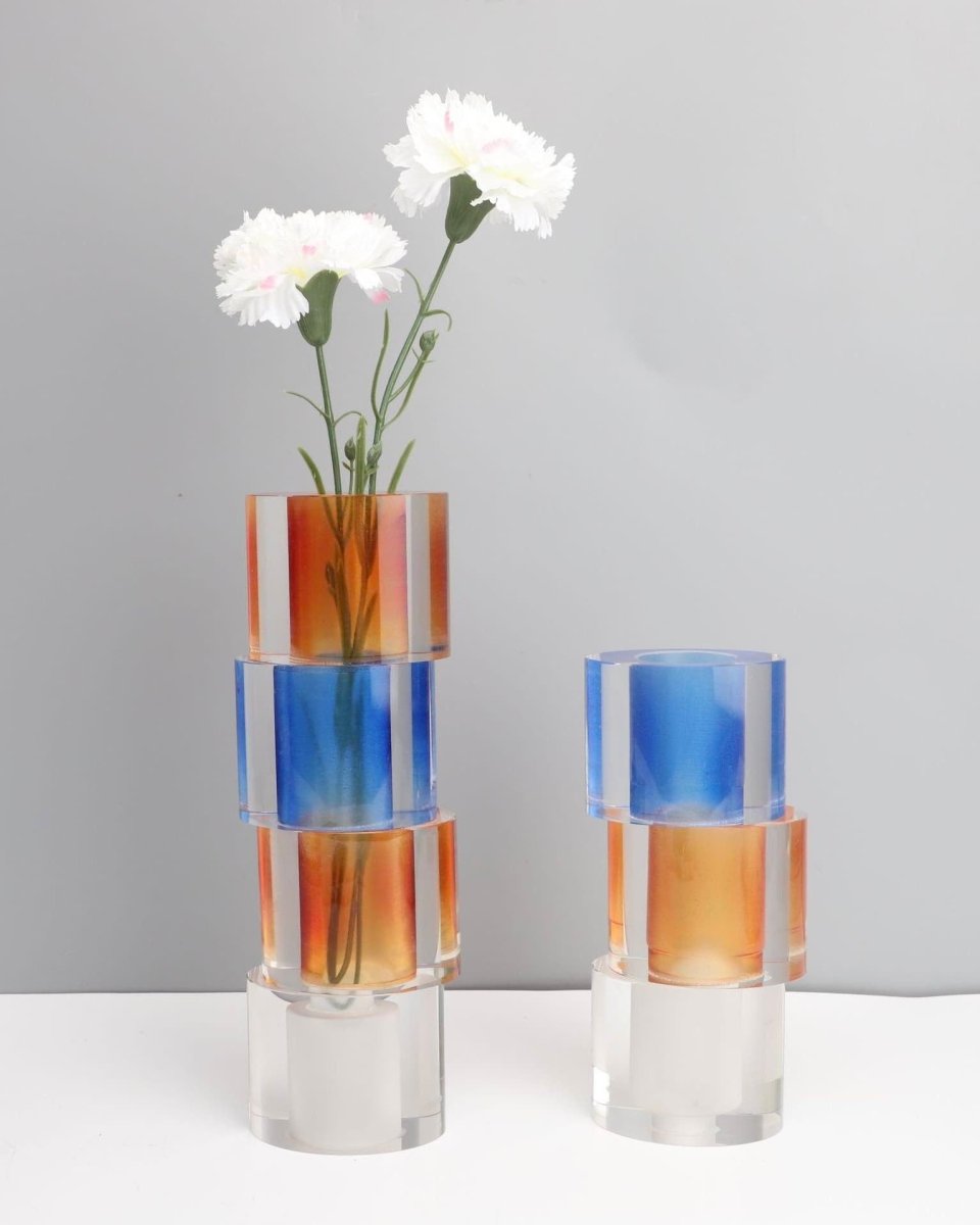 Modern Crystal Nugget Vase