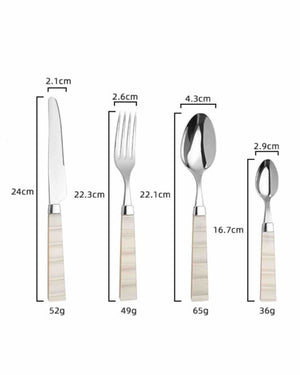 Pearl Effect  Flatware (Set of 8)