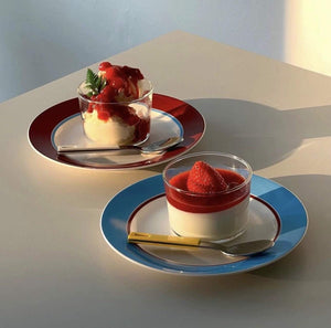 Retro Ceramic Salad/Dessert Plate (Set of 4)