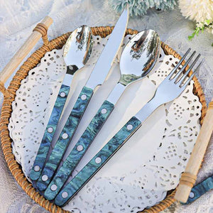 Bistro Style Cutlery Silverware Set, 10 Pieces (2 Colors)