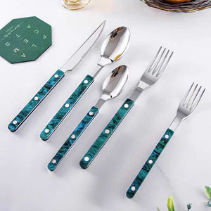 Bistro Style Cutlery Silverware Set, 10 Pieces (2 Colors)