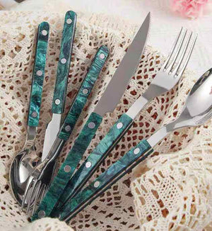 Bistro Style Cutlery Silverware Set, 10 Pieces (2 Colors)