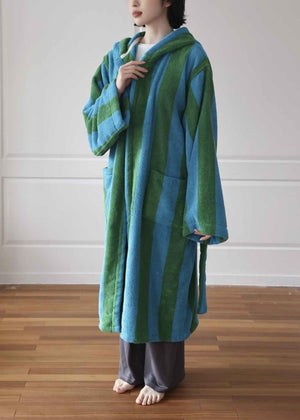 Retro Stripe Bath Robe - 100% Organic Cotton