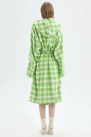 Polka Dot Hooded Bath Robe in 100% Organic Cotton (2 Colors)