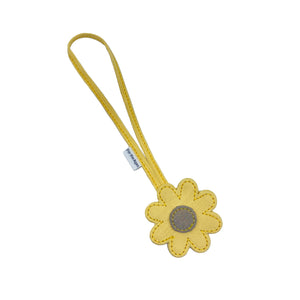 Butterscotch Moire and Galaxy Glitter Loop Through Flower Charm - For the Ages