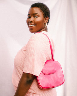 Yoko Tote in Raspberry Faux Lizard - For the Ages