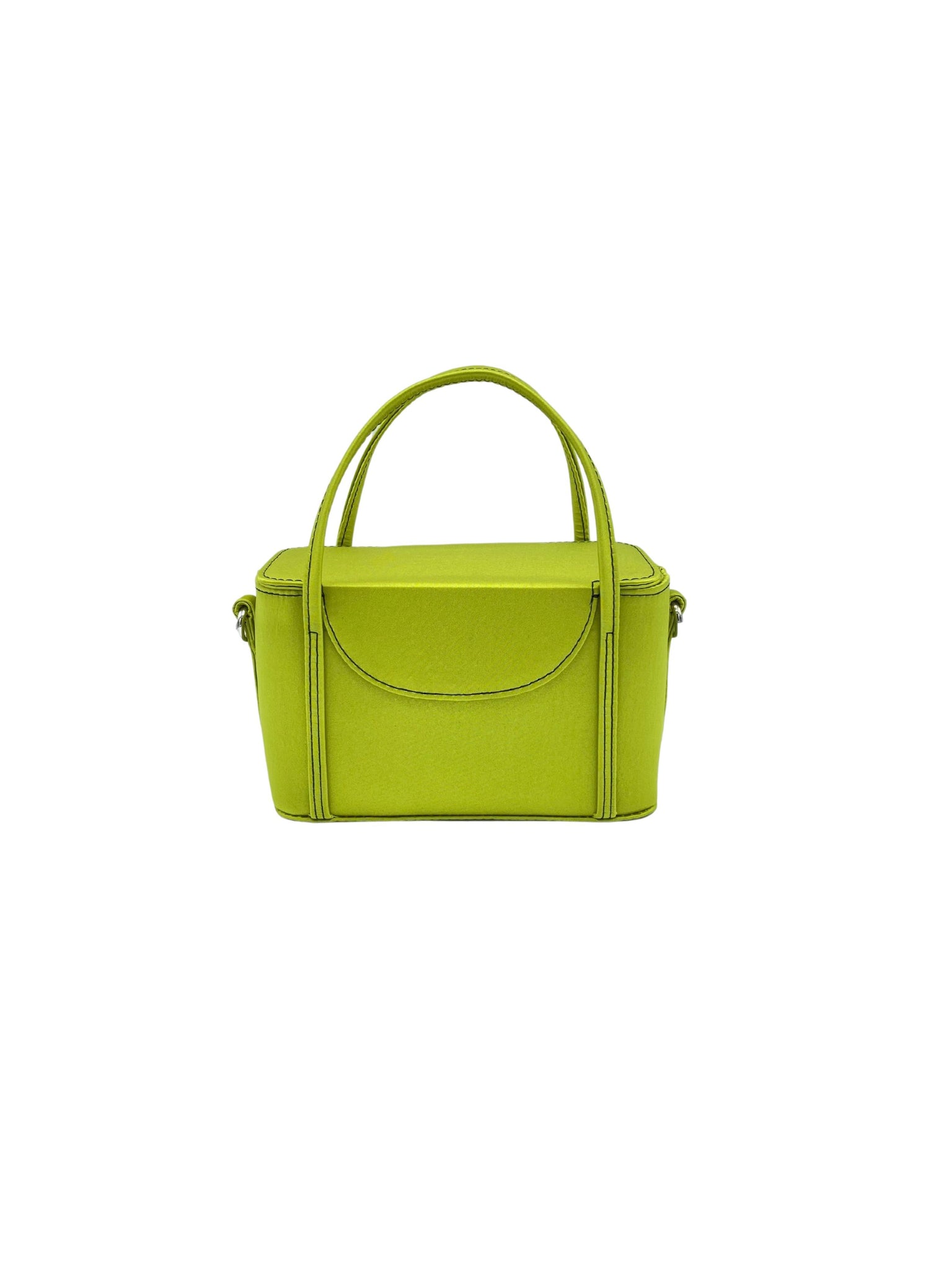 Grace Case in Chartreuse Satin with Black Contrast Stitching - For the Ages
