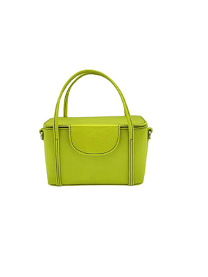 Grace Case in Chartreuse Satin with Black Contrast Stitching - For the Ages