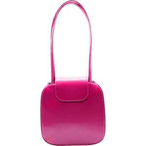 Yoko Tote in Raspberry Faux Lizard - For the Ages